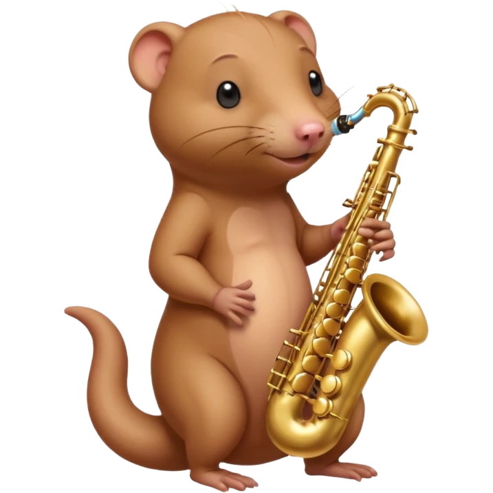 naked mole rat with a saxophone  emoji