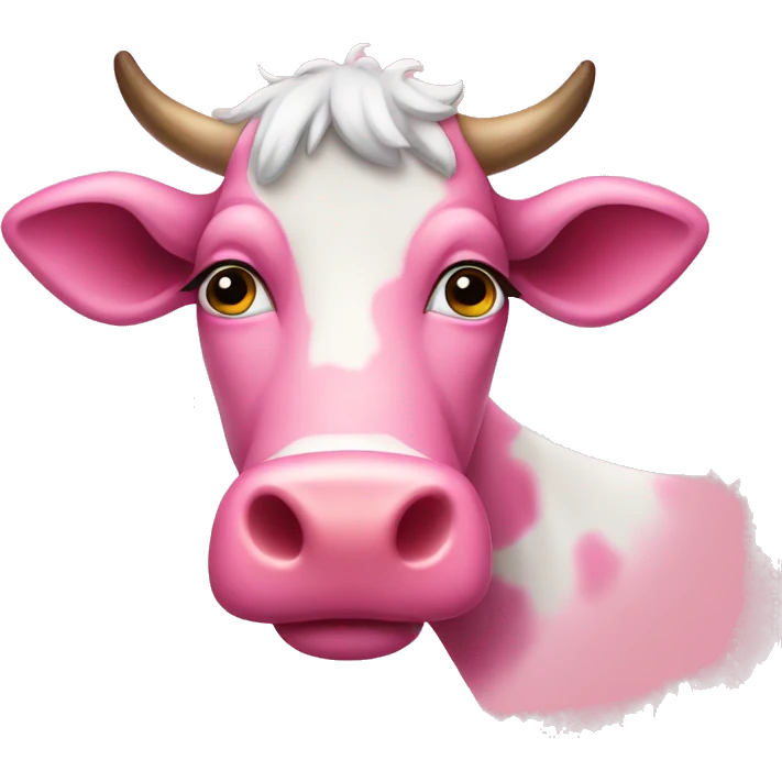 Pink cow emoji