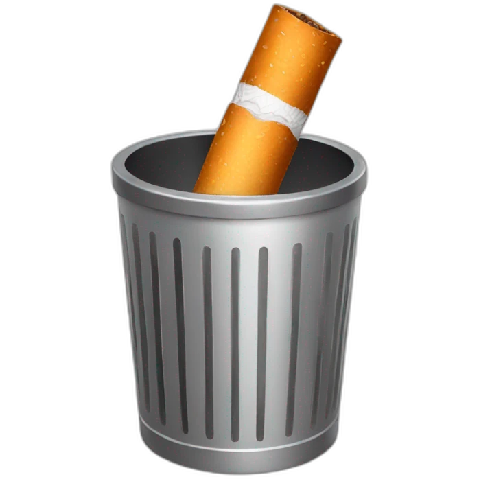cigarette in a trashcan emoji
