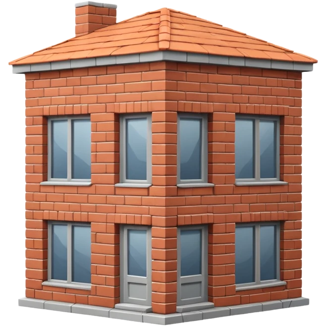 Русская кирпичная панелька в виде куба emoji