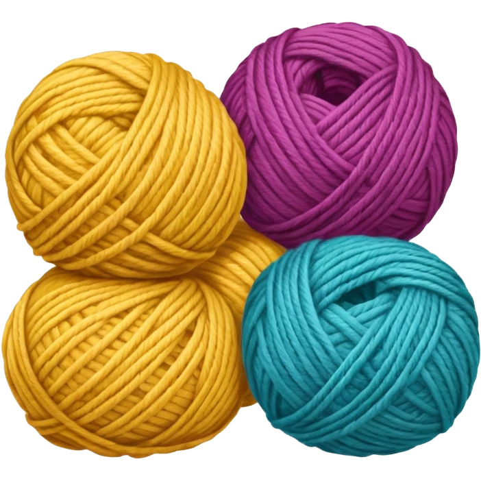 three balls of thread emoji
