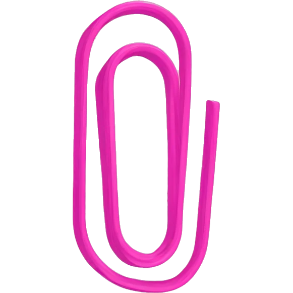 Pink paper clip emoji