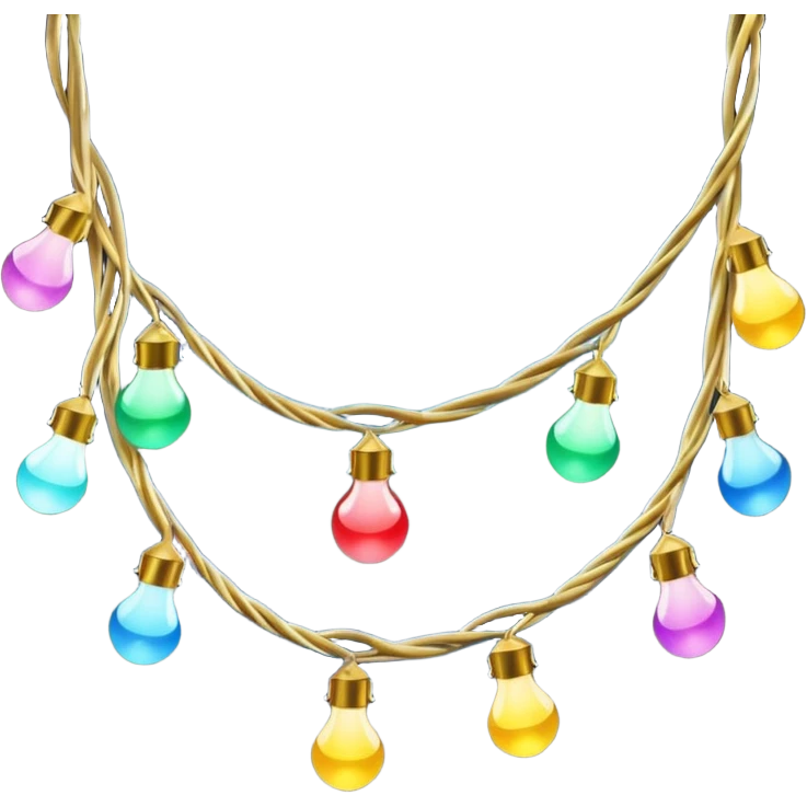 Christmas fairy lights emoji