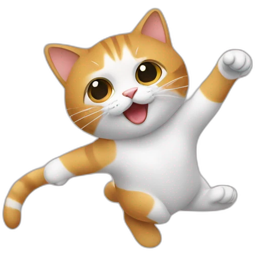 Un chat qui fait un pouce en l'air emoji