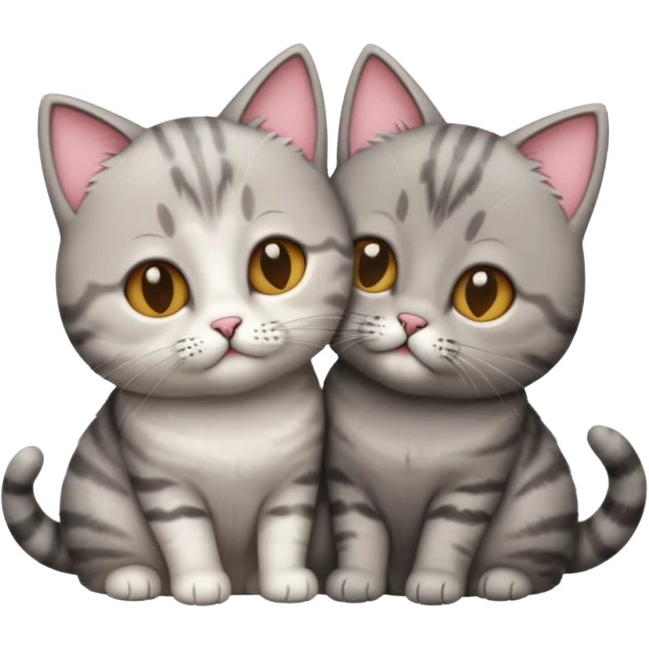 british short-hair cat kissing emoji