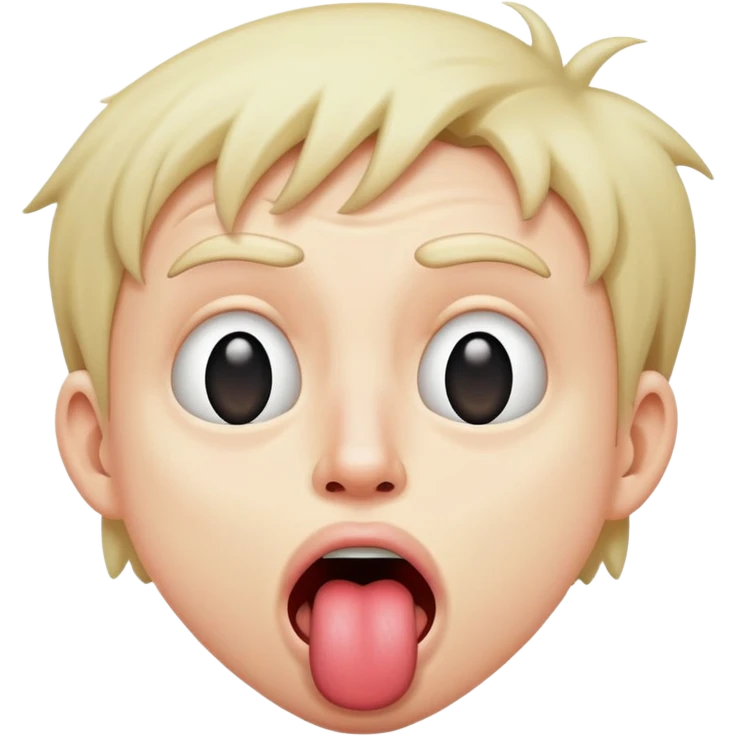 woozy face with tongue look idiot emoji