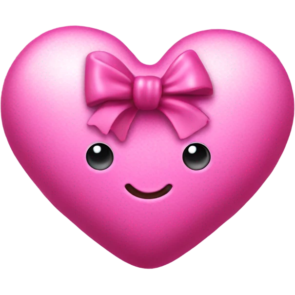 pink Poop heart with bow  emoji