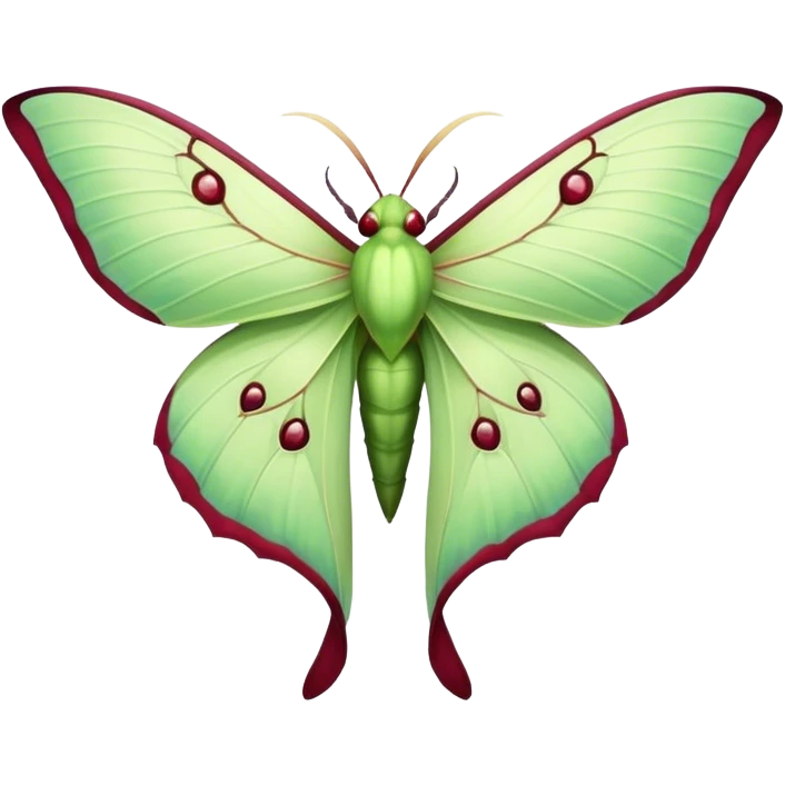 luna moth Burgundy emoji