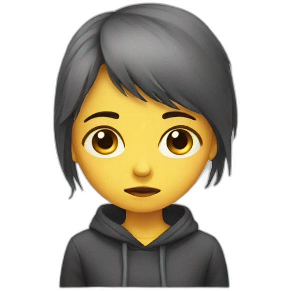 sad girl emoji