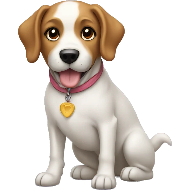 Dog wearin chlotes emoji