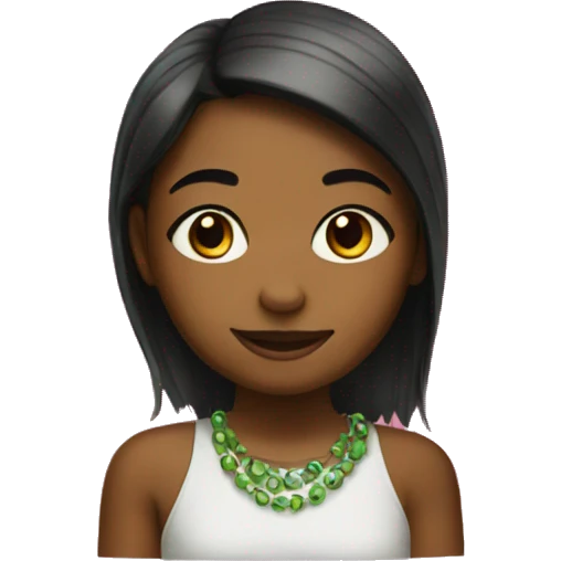 A girl with in New Year's decorations emoji
