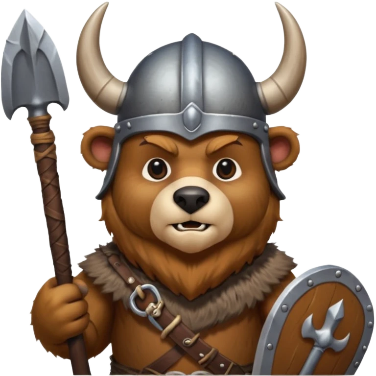 Bear viking emoji