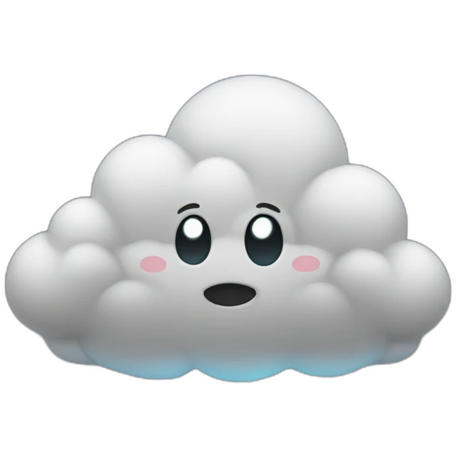 Cute storm cloud emoji