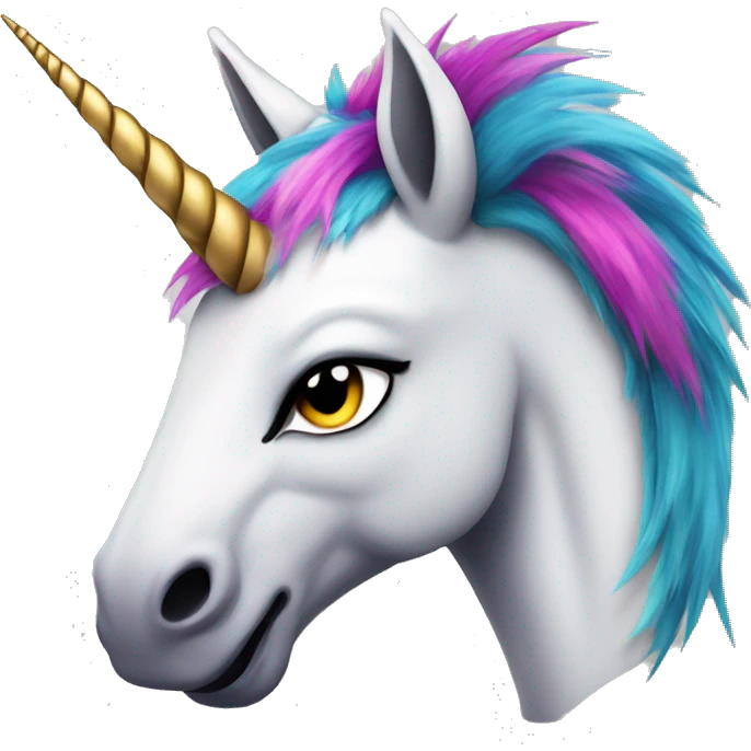punk kafalı unicorn emoji