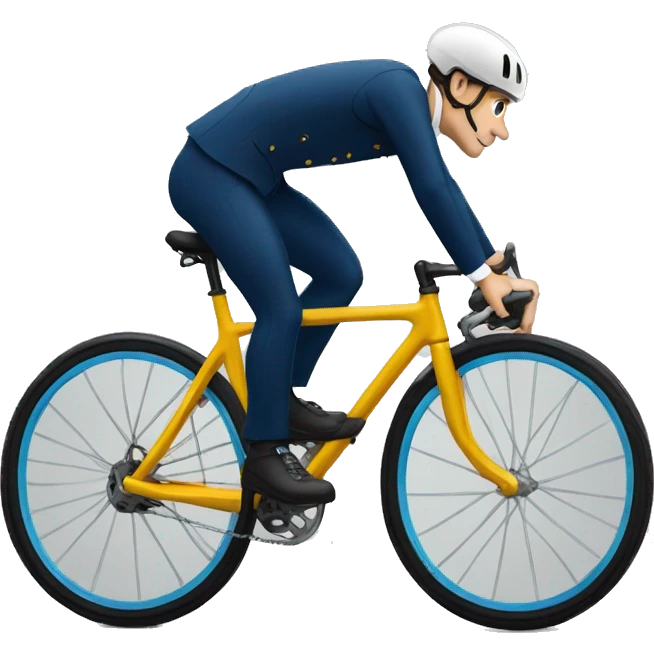 Macron sur un vélo  emoji
