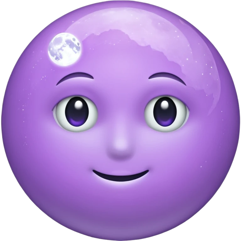 realistic Light purple moon emoji