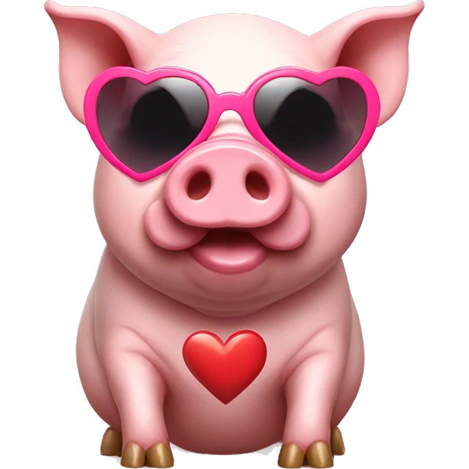 pig with heart sunglasses emoji