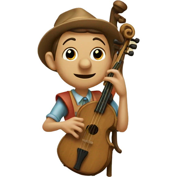 Stringed Pinocchio wood emoji