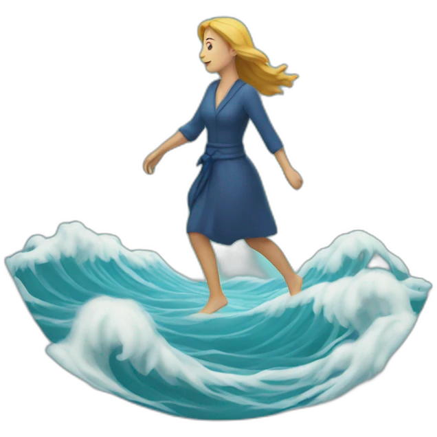 a woman crossing the Atlantic ocean emoji