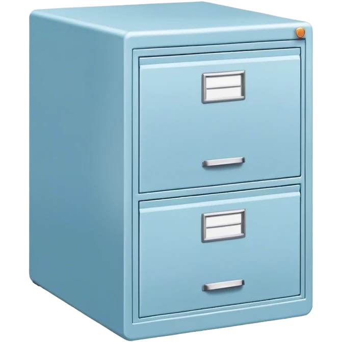 pastel blue filing cabinet emoji