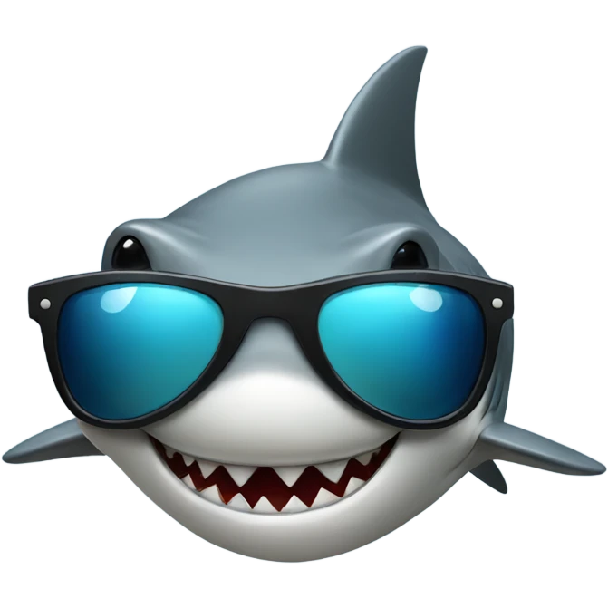 Shark with sunglasses  emoji