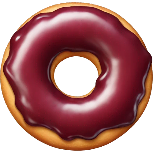 Burgundy donut emoji