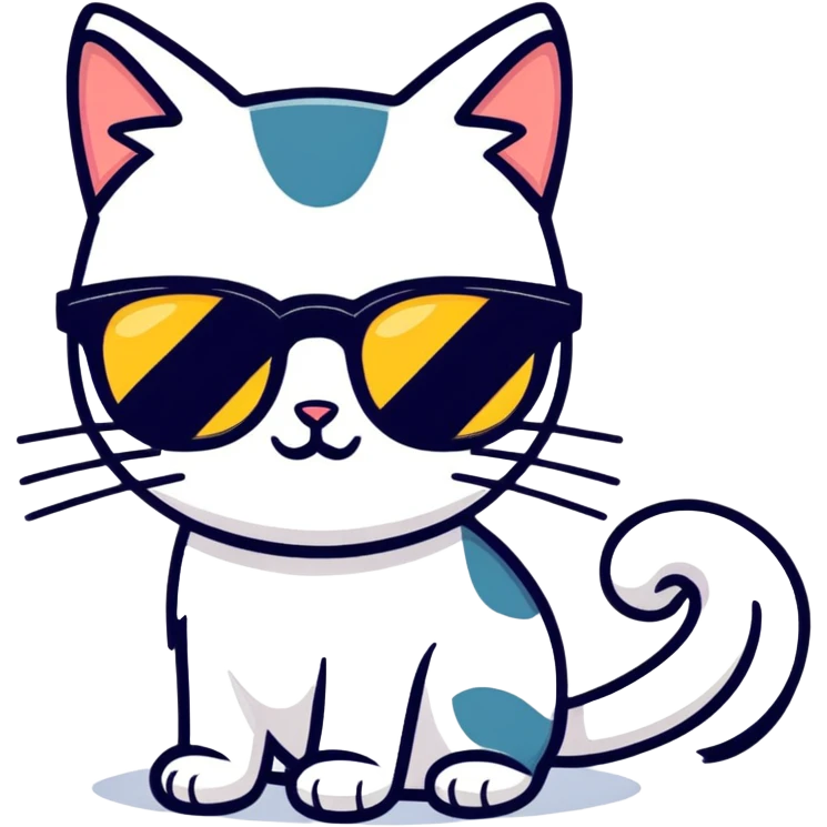 Cat with sunglasses emoji
