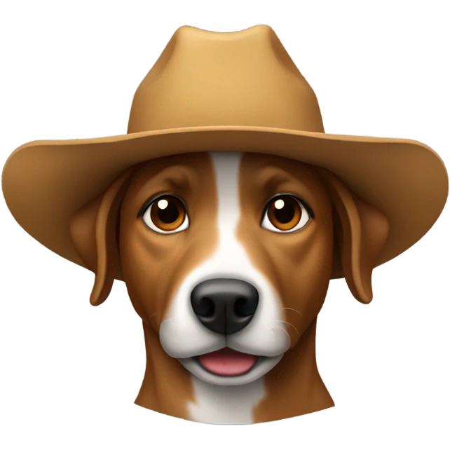 Dog with a cowboy hat emoji