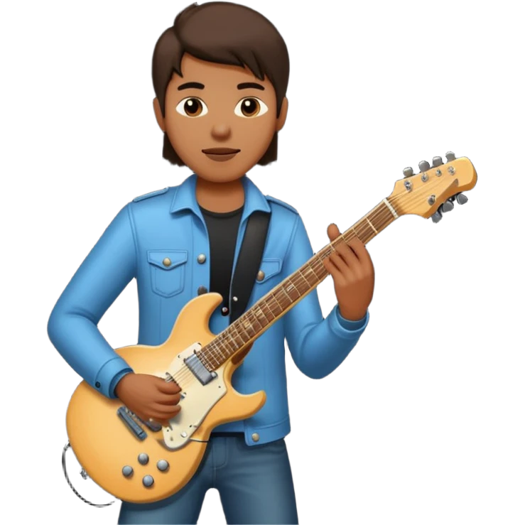guitarist with electric guitar emoji