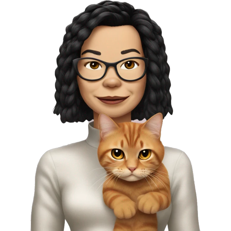 Bjork as garfield cat human emoji