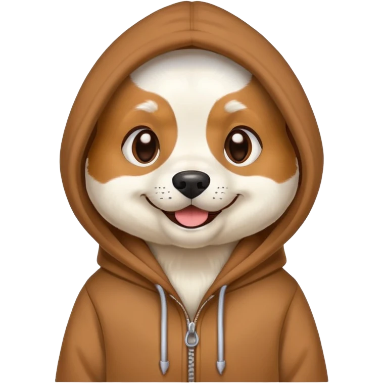 Dog wearing a hoodie  emoji
