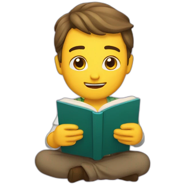 personaje leyendo emoji