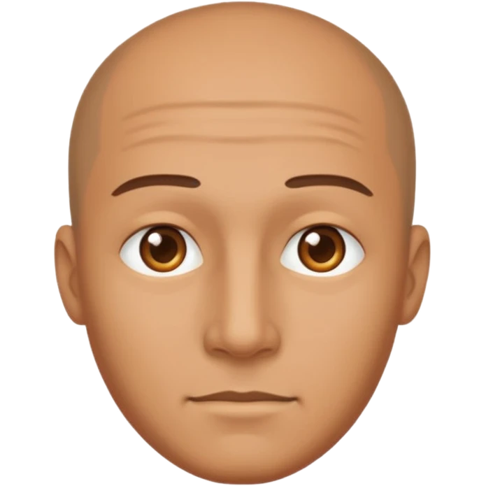 a stupid man with a very flat head emoji
