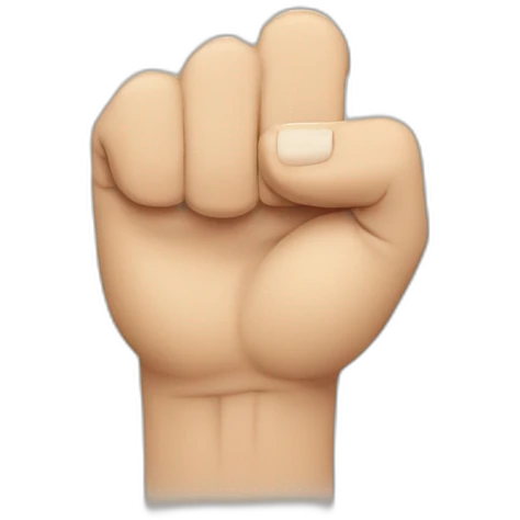Fist but thumb between index and middle finger emoji