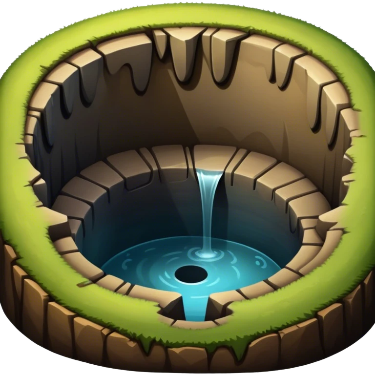 A deep hole or pit in the ground emoji