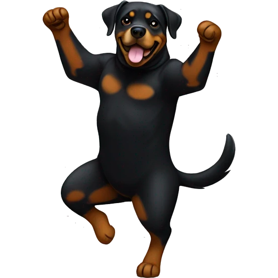 Rottweiler dancing emoji