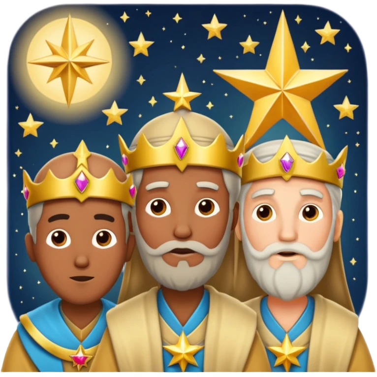 three wise men, add the star on top emoji