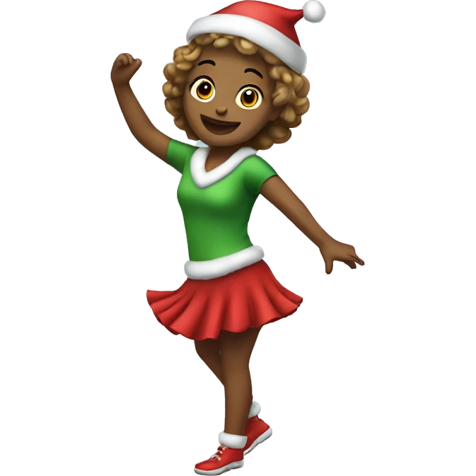 Christmas girl dancing emoji
