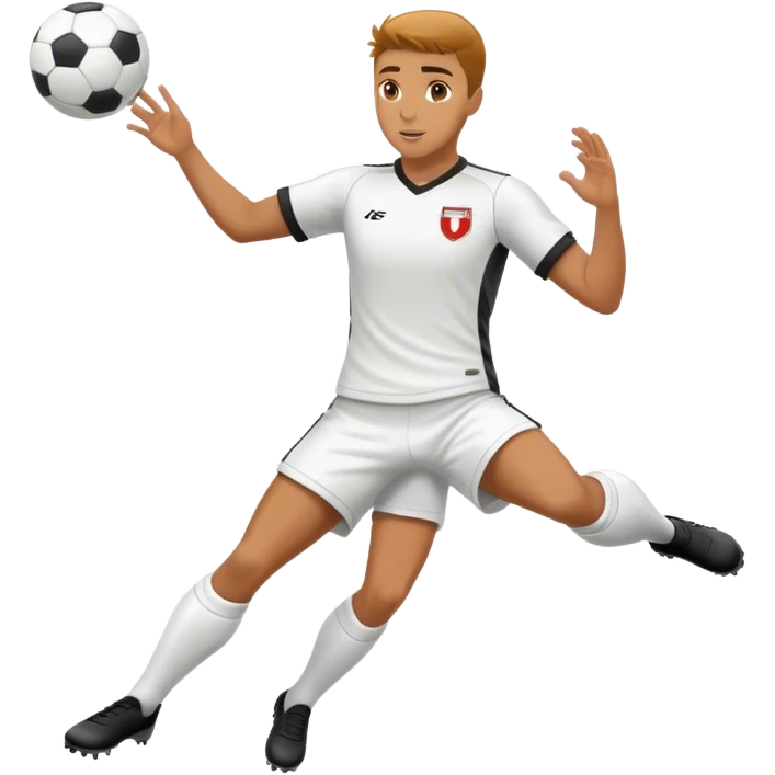 A soccer player taking a throw in  emoji