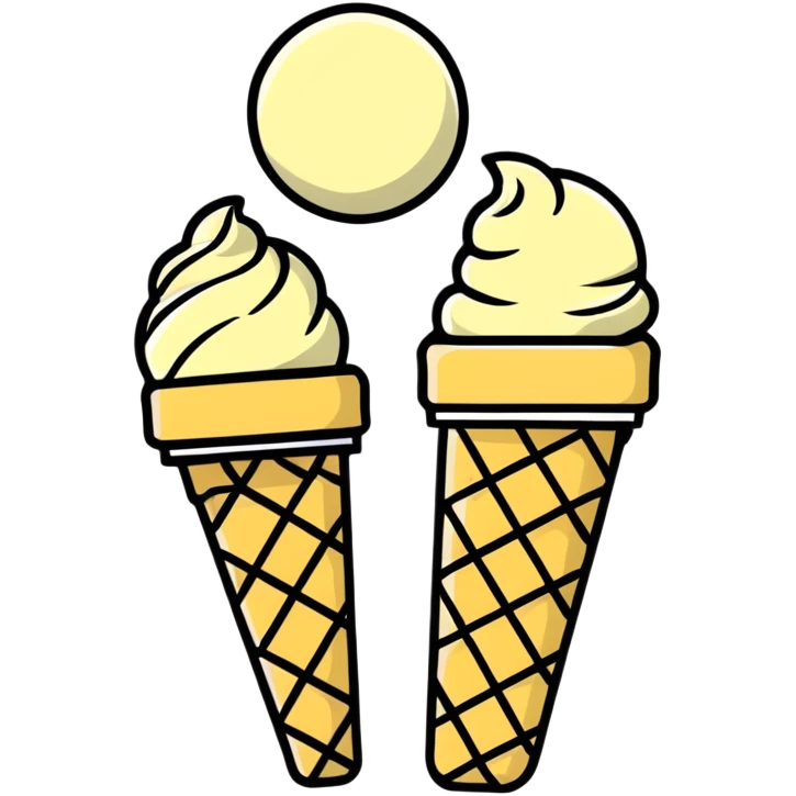 helado granizado, vanilla ice cream with small crunchy ice pieces or chocolate chips emoji