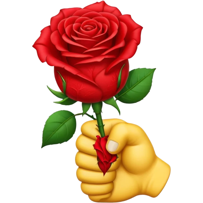 emoji punch fist holding rose emoji