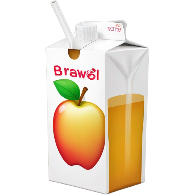 apple juice carton with a straw emoji