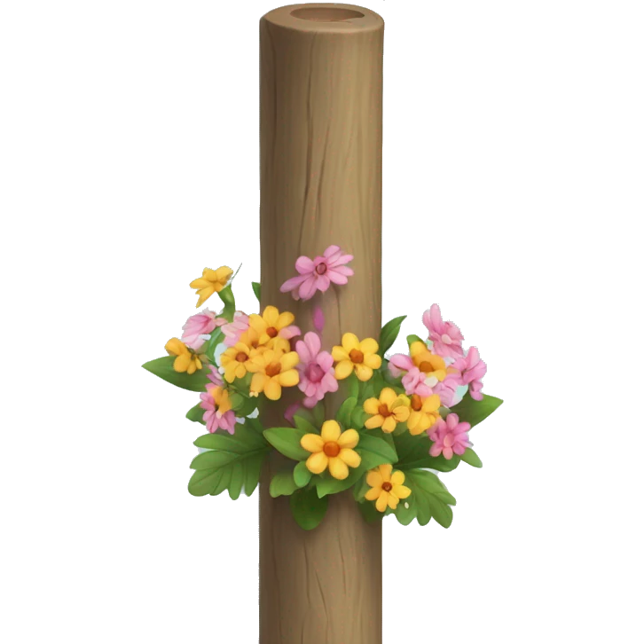 Pole with flowers emoji