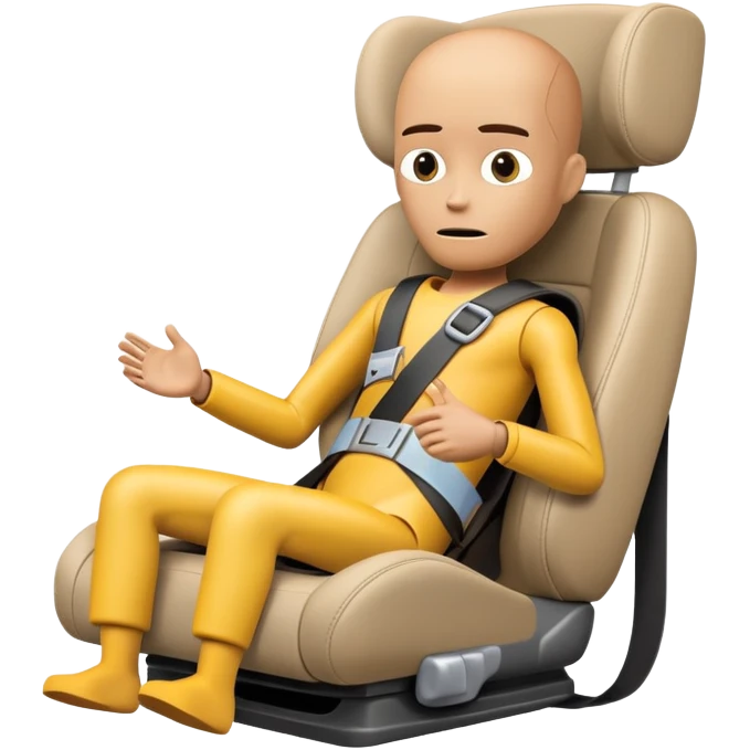 crash test dummy in the seat  emoji