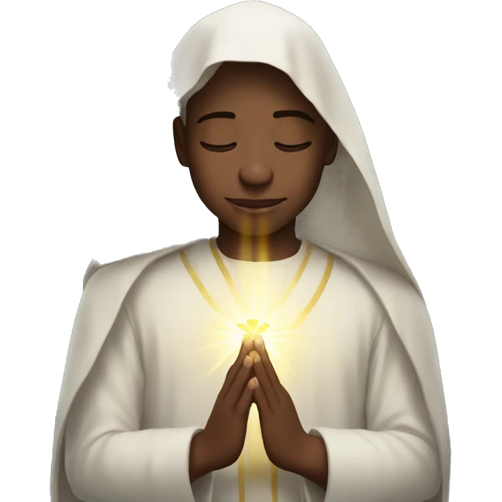 white people pray to the rays of lights emoji