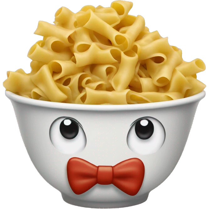 bowtie pasta with red sauce in a bowl  emoji