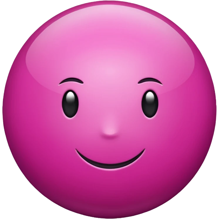 magenta color sphere. Negative : Emoji. emoji