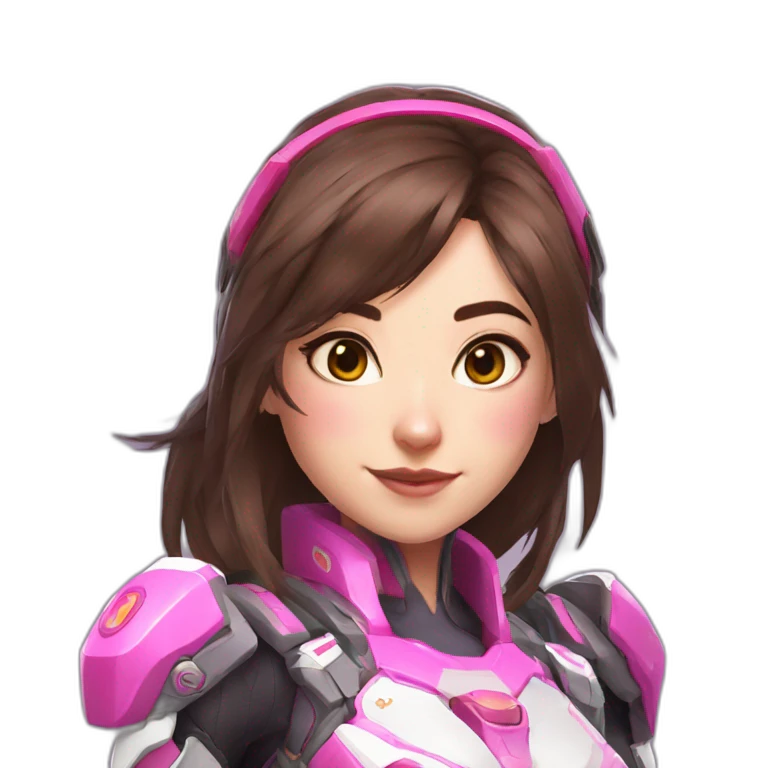 Dva from overwatch, girl gamer emoji