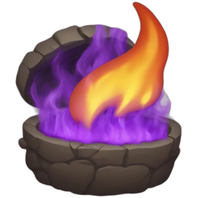 hearth violet with fire emoji