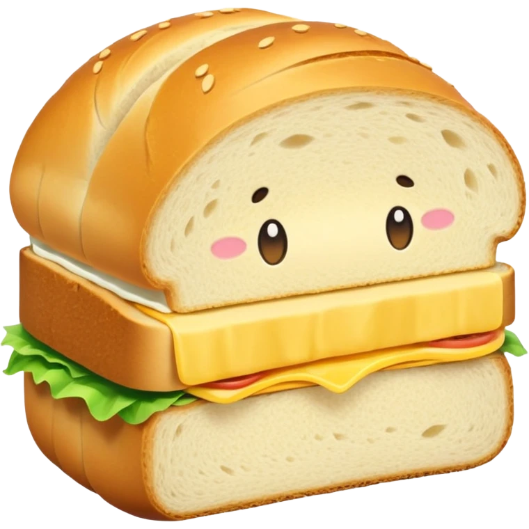 Sandwich bread anime style emoji
